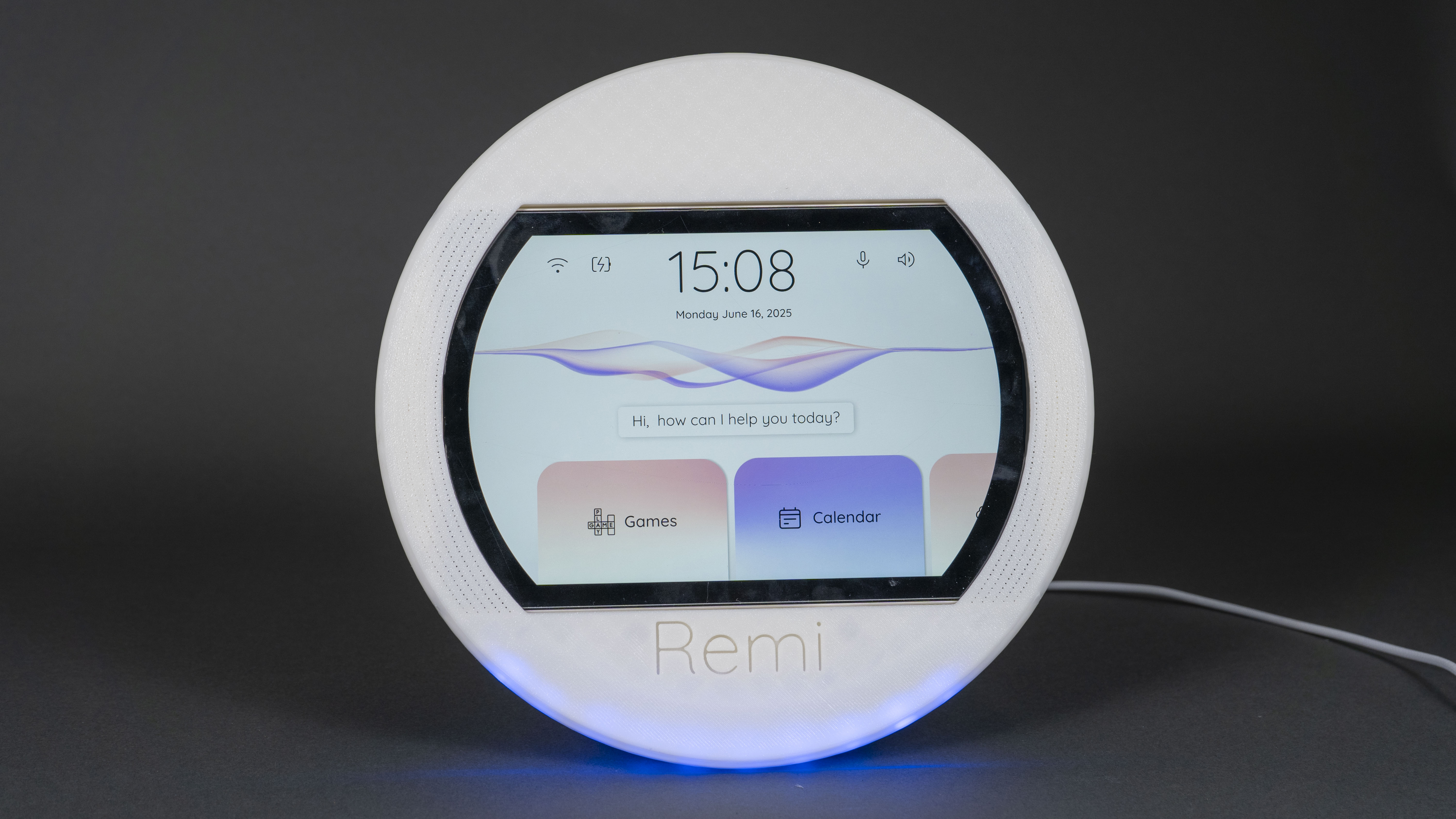 Elderly person interacting with printed photos